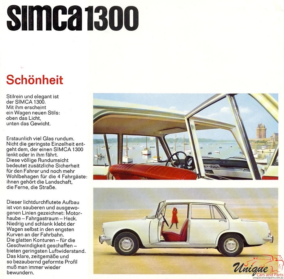 1964 Simca 1300 (Germany) Brochure Page 4